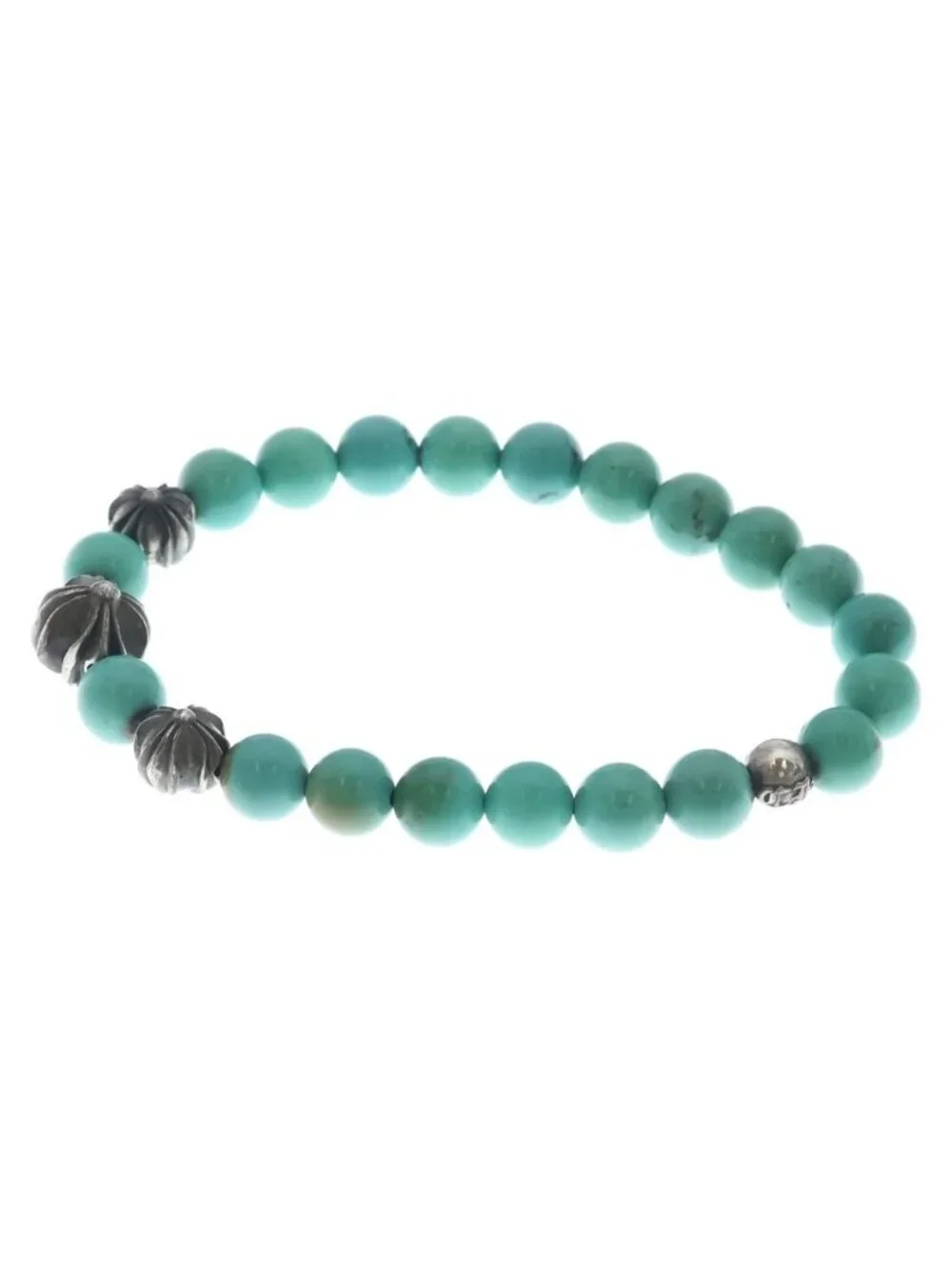 Chrome Hearts 8 Bead Bracelet Turquoise Blue